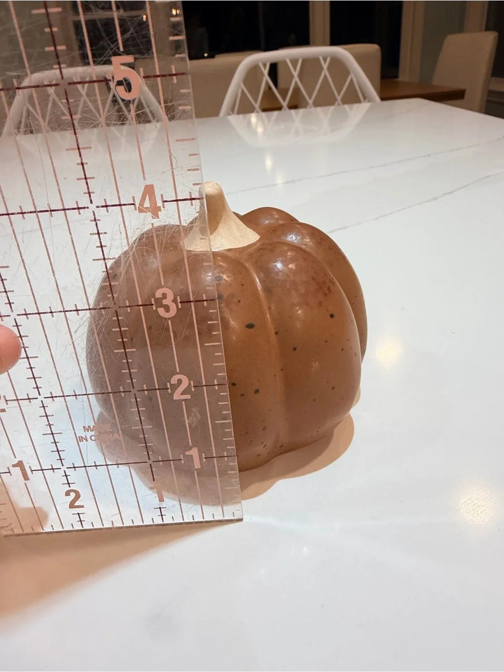 Threshold Brown Ceramic Pumpkin Accent with Cream Stem
